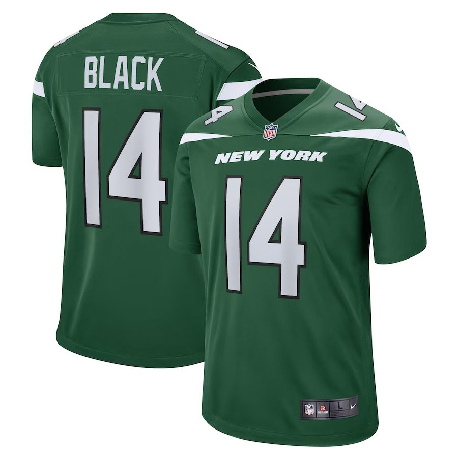 Men New York Jets #14 Tarik Black Nike Gotham Green Game Player NFL Jersey